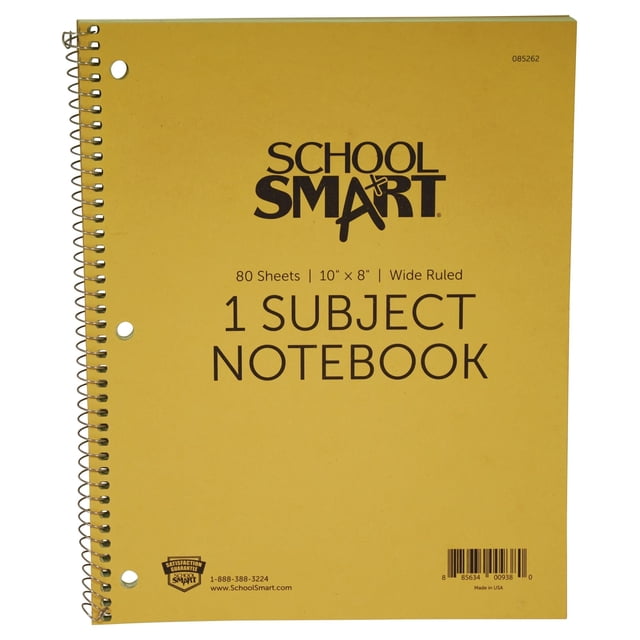 Cuaderno School Smart Spiral, 1 asignatura, con rayas anchas