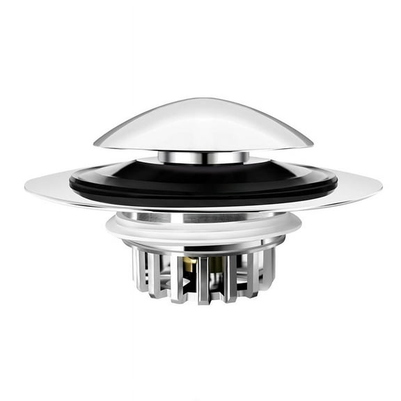 Bathtub Drain Stopper, -Up Tub Drain Hair Catcher, Bath Tub Drain Plug and Cover for Drain Hole, for Lift and Turn,1 x Bathtub Drain Stopper,Silver