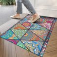 thumbnail image 4 of Multicolor Ethnic Geometric Pattern Door Rugs,Washable Non Slip Door Mats Indoor,Decorative Door Mats,Entry Mat Indoor for Entrance,Bedroom,Kitchen,Bathroom,17"x30", 4 of 6