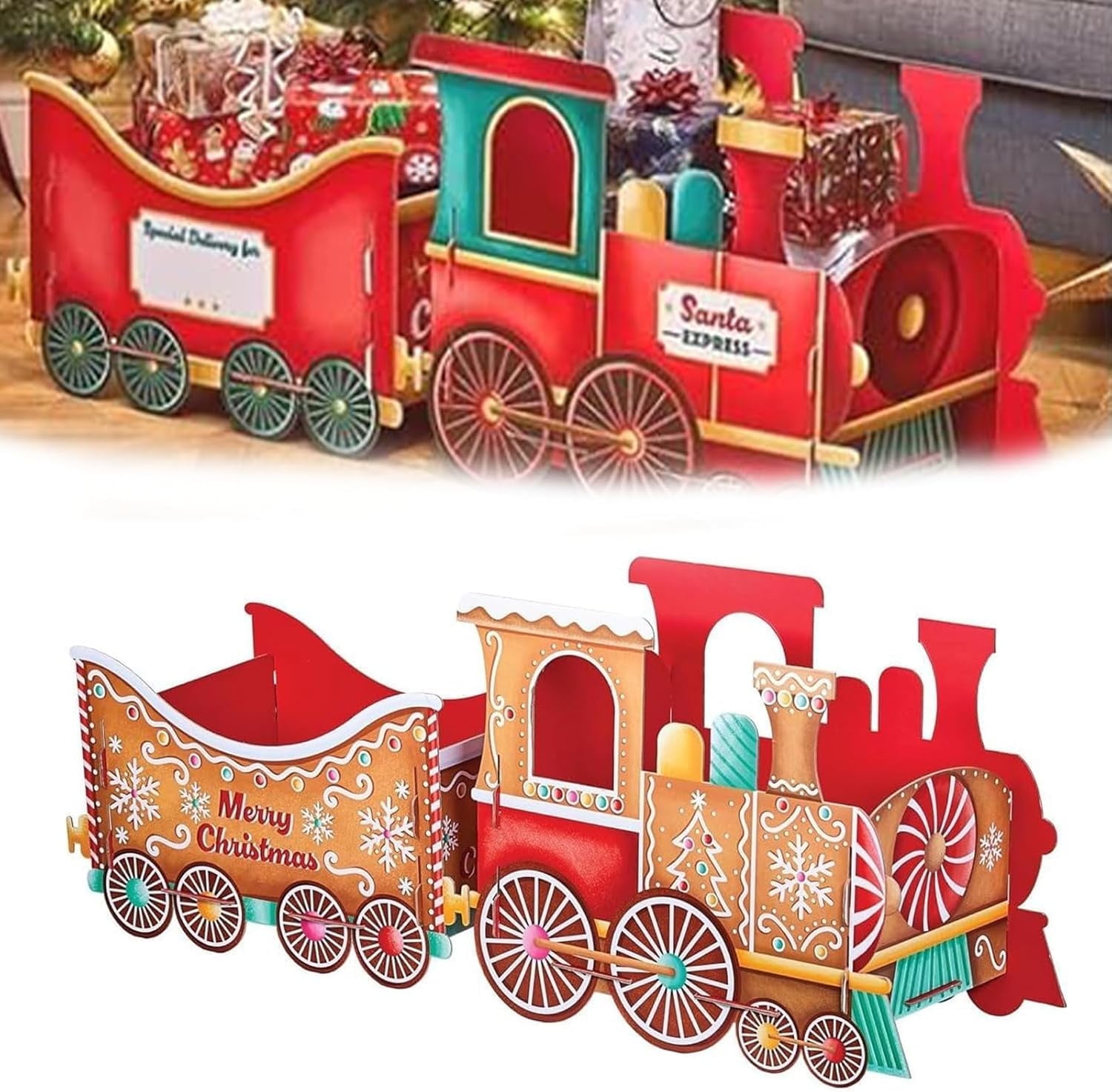 Christmas Train for Presents, Santa Express Train Gift Box, Santa