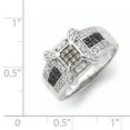 thumbnail image 2 of Designer Sterling Silver Rhodium Champ/Black/White Cz Square Ring Made In China -Jewelry By Sweet Pea Creations, 2 of 2