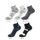 thumbnail image 4 of Granjero Gordo 10 pares de calcetines sin costuras, calcetines cortos de talle bajo hasta el tobillo, antideslizantes, deportivos, para correr, con forro invisible, gris oscuro, 4 of 4