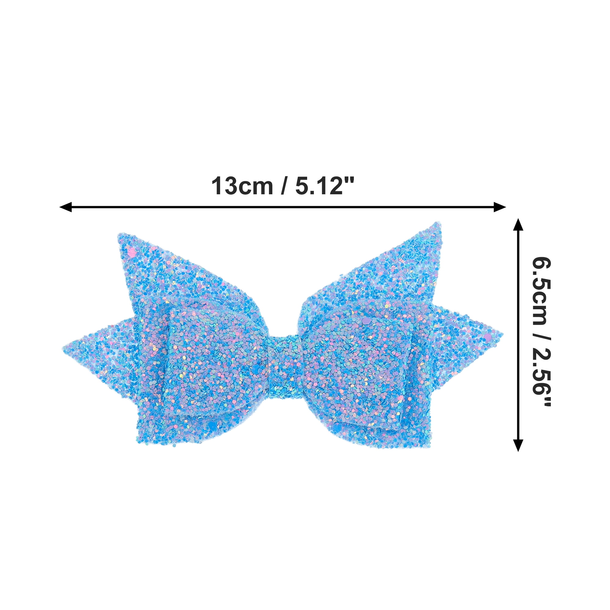 Unique Bargains 1Pc Shiny Bow Home Decoration Drinkware Accessory Blue Pink