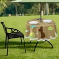 thumbnail image 7 of Coolnut 60" Easter Bunny Eggs Outdoor Round Tablecloth, Waterproof Stain-Resistant Non-Slip Circular Tablecloth with Umbrella Hole and Zipper for Tabletop Backyard Party BBQ Decor, 7 of 7