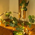 thumbnail image 3 of Lighted Eucalyptus Garland Battery Operated with Timer – 6.56Ft 96 LED Artificial Greenery Vine for Mantle, Room, Stairs, Wedding & Holiday Decor, Indoor & Outdoor, 3 of 14