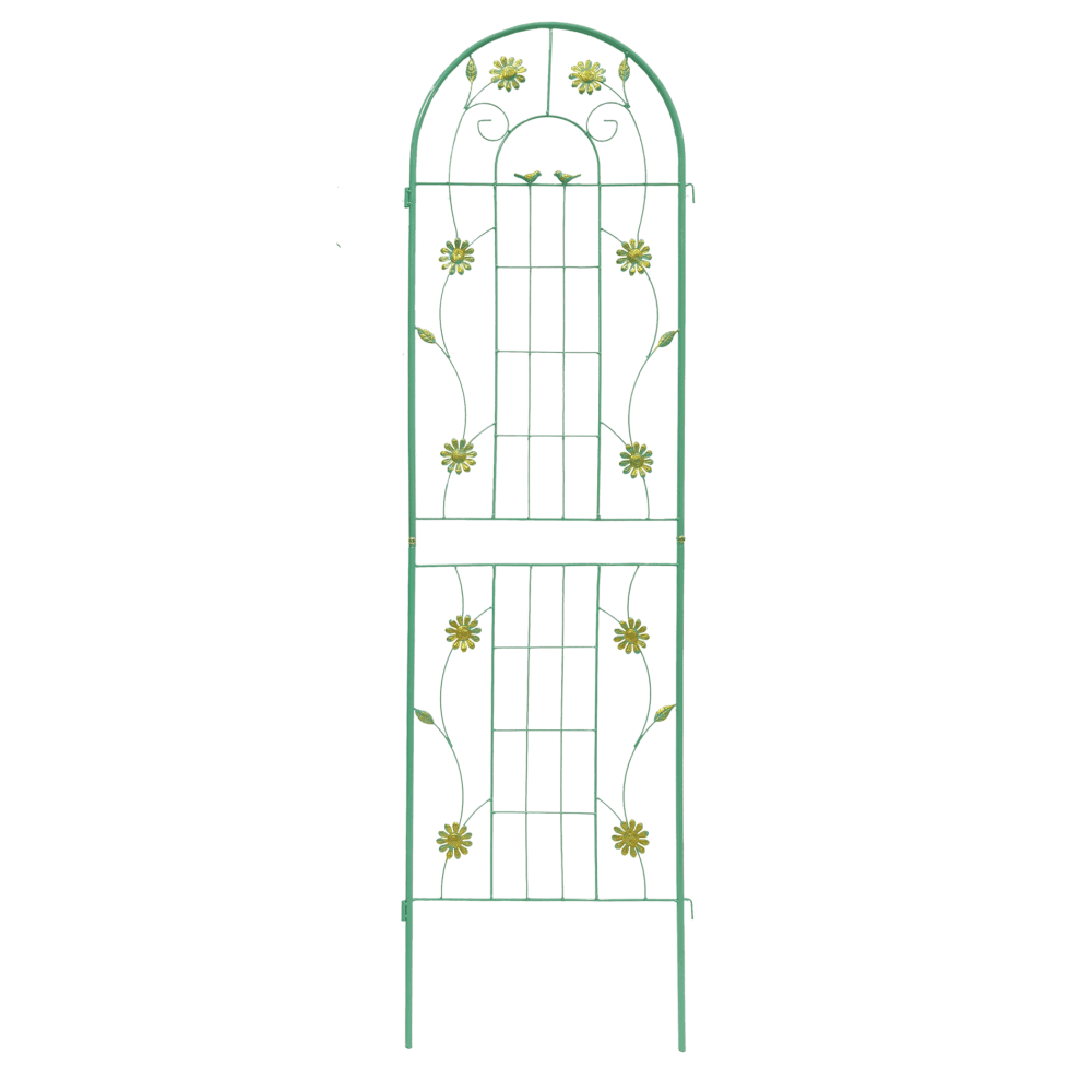 Tcbosik 2 Pack Metal Trellis for Climbing Plants, 71" x 19.7" Outdoor Garden Trellis for Flowers Vine Ivy, Green