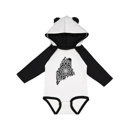 

Inktastic Maine Silhouette Mandala Gift Baby Boy or Baby Girl Long Sleeve Bodysuit