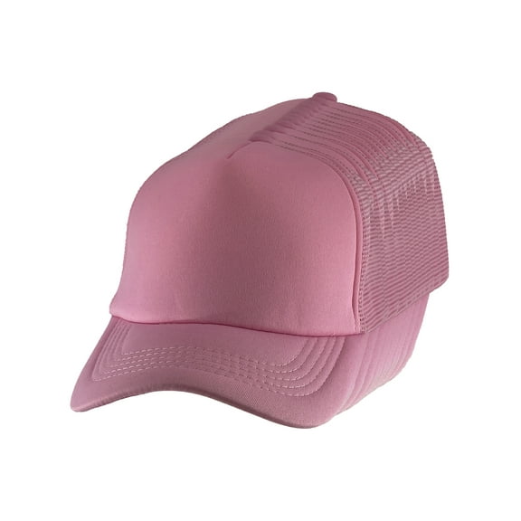 Top Headwear 1 Dozen Low Profile Trucker Foam Mesh Hat - Light Pink