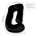 thumbnail image 6 of AFGFUF  J-Shaped Pregnancy Pillow, 65" x 16" x 8" Full Body Maternity Support Pillow, Black, with Removable Washable Cover, 6 of 7