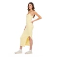 thumbnail image 2 of Forever 21 Women’s Rib Midi Dress with Slight Scoop Back, Slim Fitted Silhouette and Stretch Fabric for Everyday Casual to Elevated Styling, XS-XL, 2 of 6