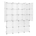 thumbnail image 5 of Tcbosik 20-Cube Modular Closet Organizer with Hanging Rod, Stackable Plastic Cube Storage Shelves, DIY Wardrobe Cabinet for Bedroom, Entryway & Playroom (Semi-Transparent White), 5 of 5