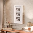 thumbnail image 2 of SOPTY Jewelry Armoire with Photo Frame, 23.62 x 11.81 x 3.55 inch, Small Storage Jewelry Cabinet Organizer, Wall Mount (White)，Chic Bedroom Furniture & Gift for Women, 2 of 18