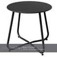 thumbnail image 6 of Grand Patio 3-Piece Patio Bistro Set, Outdoor Furniture Sling Rocking Chairs with Round Steel Side Table for Patio, Porch, Balcony, Living Room, Black, 6 of 9