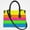 3273, variant on Plain Solid Neon Fluorescent Rainbow Stripes 5 Colors Cross Body Bags For Women Small Leather Female Handbags Fashion Top-Handle Totes