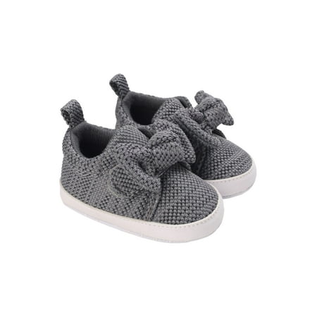 

Autumn Baby Girls Cotton Shoes Princess Solid Bowknot Cotton Shoes Infant Soft Bottom First Walkers