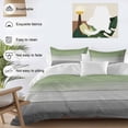 thumbnail image 3 of 3 Piece Sage Green Gray Duvet Cover Set Queen Size,Microfiber Comforter/Quilt Cover with Corner Ties and 2 Pillowcases,Vintage Country Ombre Chic Wooden Grain All Season Bedding with Zipper Closure, 3 of 8
