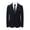 Black, variant on i·FineLong Men's Black Stand-Up Collar Slim Fit Blazer Business Casual Office Daily Wear Spring Summer Autumn
