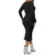 thumbnail image 3 of INSPIRE CHIC Vestido de Maternidad de Punto Ribeteado para Mujeres, Manga Larga, Cuello Redondo, Conjuntos de 2 Piezas, Vestido Bodycon de Suéter, Negro XL, 3 of 6