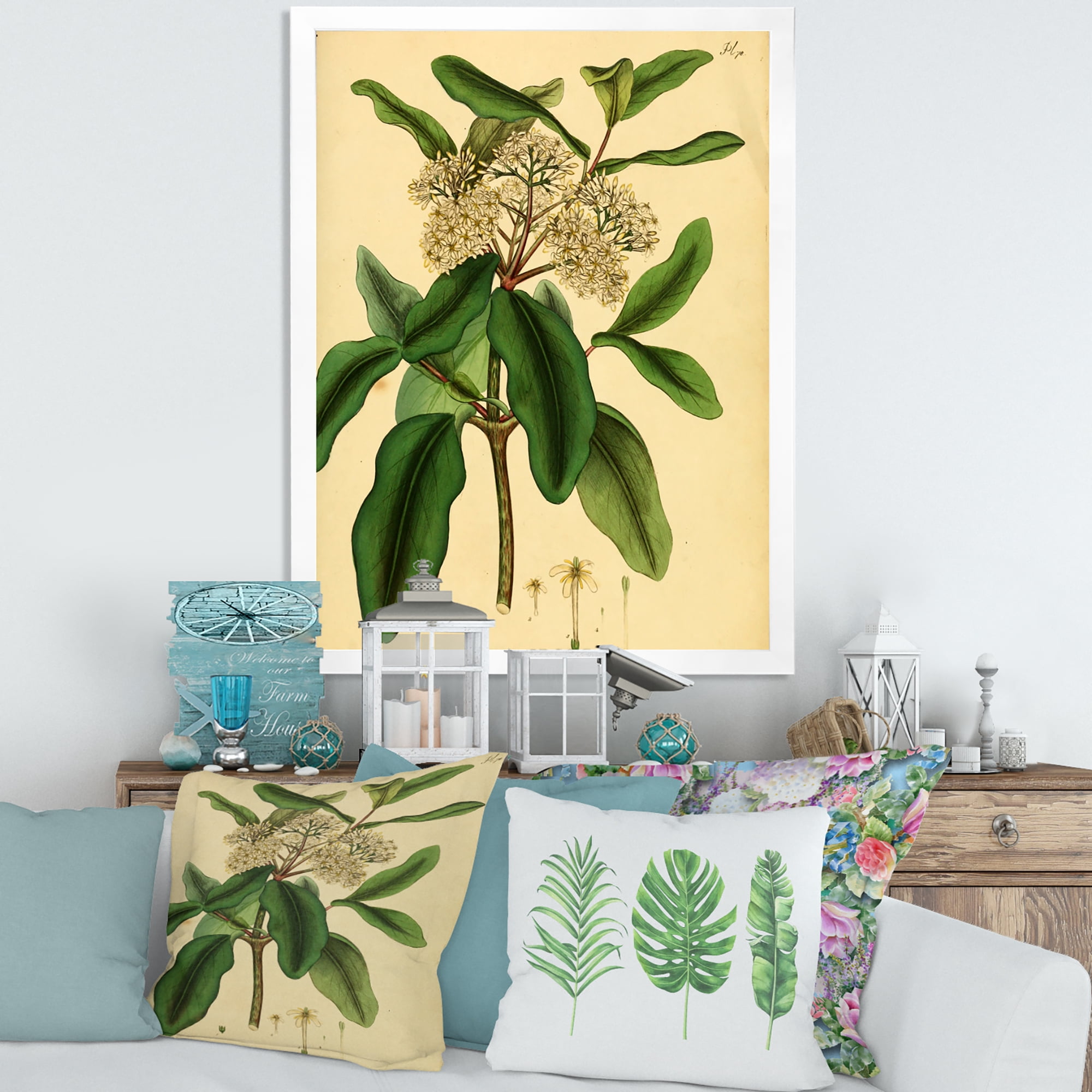 Designart 'Ancient Plant Life I' Traditional Framed Art Print