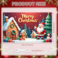 thumbnail image 3 of Festive Design Christmas Banner Santa Claus Holiday Backdrop Reindeer Snowman Decorative Ornament for Party Indoor Celebration, 3 of 9