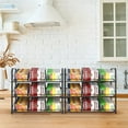 thumbnail image 6 of 2 pack Can Organizer for Pantry Stackable, Stacking Can Storage Dispensers Small Space Holds up to 36 Cans for Pantry, Kitchen, Cabinet Black, 6 of 7