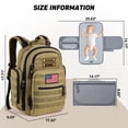 thumbnail image 5 of SharkMouth Baby Diaper Bag for Men - Large Military Daddy Gear Backpack with Changing Pad for Travel Camping Hiking - Army Style for Active Dad Tan, 5 of 7
