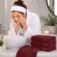 thumbnail image 4 of Dan River Washcloth for Face 12 pack Soft Absorbent and Quick Drying Durable Cotton Face Towel - Burgundy, 4 of 7