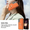 thumbnail image 3 of Allytech Galaxy S21 FE 5G Case Cover Wallet, PU Leather with Ring Holder Stand Protective Shockproof Slim Fit Shell Phone Case Cover for Samsung Galaxy S21 FE 5G - Orange, 3 of 8