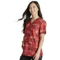 thumbnail image 5 of Tooniforms Scrubs Top For Men & Women V-Neck Print TF728, 5 of 5