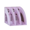 thumbnail image 1 of Soporte para libros de escritorio, archivador, antiarañazos, para el hogar, la escuela, la oficina, material de papelería, temperamento morado, tres rejillas, 1 of 5