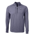thumbnail image 2 of Men's Cutter & Buck  Heather Navy Reading Fightin Phils Adapt Eco Knit Heather Big & Tall Quarter-Zip Pullover Top, 2 of 3