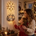thumbnail image 4 of Christmas Tree Village Wall Hanging with Warm Lights, Illuminated Christmas Tree & Village Wall Hanging, Cascading Warm Lights, Indoor Holiday Decor, 4 of 6