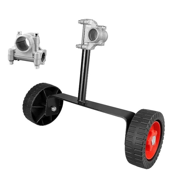 String Trimmer Support Wheels with Fixed Connector Flexible Practical Mower Attachment Adjustable Height for Grass Cutter 28mm Diameter