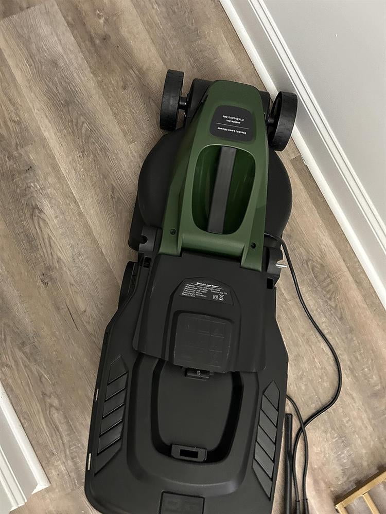 GVN 12-AMP 13.5 Inch Adjustable Electric Corded Lawn Mower with Collection Box-Red, Electric Lawn Mowers for Garden, Yard and Farm