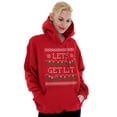 thumbnail image 4 of Ugly Christmas Lights Lets Get Lit Hoodie Sweatshirt Women Men Brisco Brands X, 4 of 5