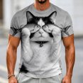 thumbnail image 2 of IWRICH Funny Animal Graphic T-Shirt for Men Novelty Short Sleeve Crewneck Tee Light Gray XL, 2 of 4