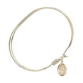 thumbnail image 2 of 7 inch Oval Eye Hook Bangle Bracelet w/ St. Christina the Astonishing in Gold-Filled, 2 of 3