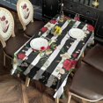 thumbnail image 4 of Pioneer Flower Floral Print Pattern Rectangle Tablecloth 60"x120",Waterproof Polyester Rectangle Table Cloth, Wipeable Spillproof Polyester Tablecloth for Dining, Camping, Indoor and Outdoor, 4 of 6