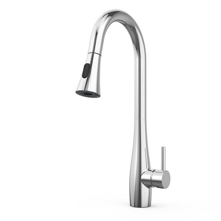 

Modern Kitchen Sink Faucet Pull Down Kitchen Faucet Single Handle High Arc Faucet for Kitchen Sink Single Hole Kitchen Faucets with Pull Down Sprayer