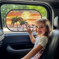 thumbnail image 3 of Yuyamidu Coconut Tree Car Window Shades for Side Window 2 PCS Sunset Car Window Sun Shades for Women Men Car Rear Window Shade for Kids Car Window Sun Protection Auto Accessories, 3 of 7