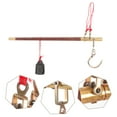 thumbnail image 2 of 1 Ensemble Balance de Poids Traditionnelle Chinoise Balance à Main en Bois Balance Alimentaire Multifonction, 2 of 7