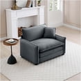 thumbnail image 3 of JERFIT Modern Corduroy Accent Chair Single Seater Sofa with Pillow for Living Room Bedroom Apartment, Grey, 3 of 10