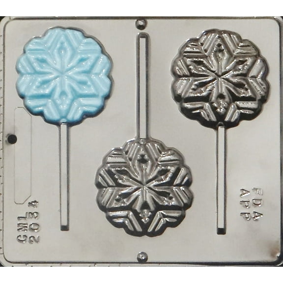 2034 Snowflake Lollipop Chocolate Candy Mold