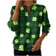 thumbnail image 3 of TaTaai Women's St. Patrick's Day Print Loose Round Neck Sweatshirt Casual Long Sleeve Pullover Top Soft Comfortable for Daily Home Office Streetwear Spring Fall Winter Gift, 3 of 5