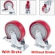 thumbnail image 4 of Ruedas giratorias de goma para muebles de alta resistencia, de 100 mm y 125 mm, 4 of 5
