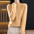 thumbnail image 5 of Breezora Chandail Col Roulé Semi-Confortable pour Femmes Manches Longues Coupe Ample pour Automne Hiver Taille m Jaune, 5 of 5