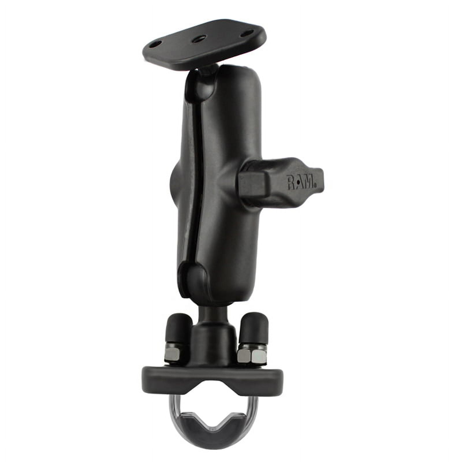 RAM RAM-B-149U - Mounting kit (U-bolt, double socket arm, 2 x Ram balls, diamond adapter base) - stainless steel, rubber, marine grade aluminum - powder coated aluminum - handlebar