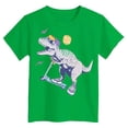 thumbnail image 4 of Hessimy Boys' Graphic Tees Short Sleeve Crew Neck Casual Cool Shirts Summer T Shirts,Cool Tee(Green,7-8 Years), 4 of 4