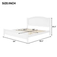 thumbnail image 6 of Euroco Wood Queen Size Platform Bed, White, 6 of 10
