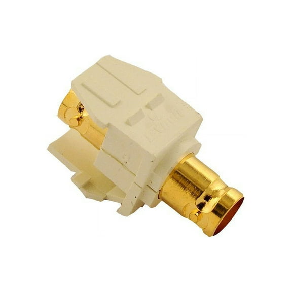 Leviton 40832-BA Bnc Quickport Adapter, Gold-Plated, Color Almond